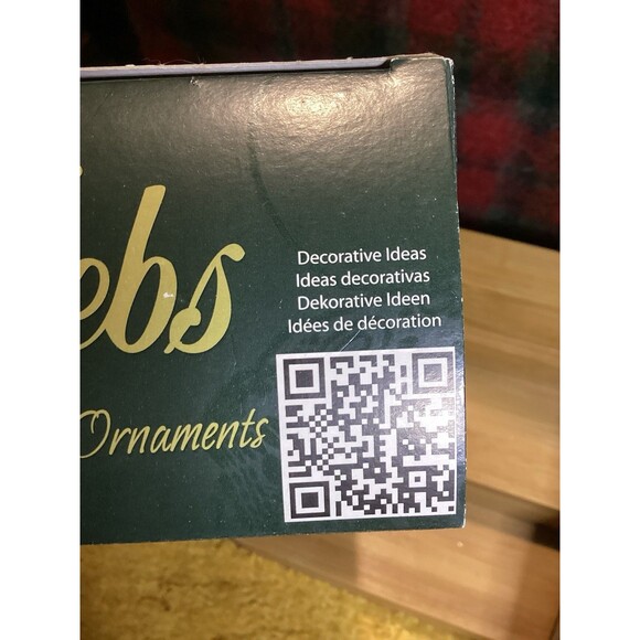 Krebs Glass Christmas Ornaments Candy Apple Red Flame Stripes & Lattice 2 Boxes - Picture 15 of 15